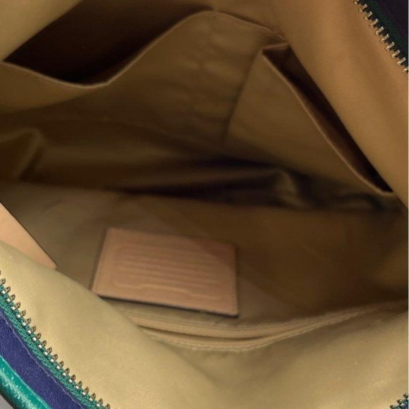 Coach Womens Daisy Spectator Navy Blue Double Handle Medium Tote Bag - Picture 2 of 11